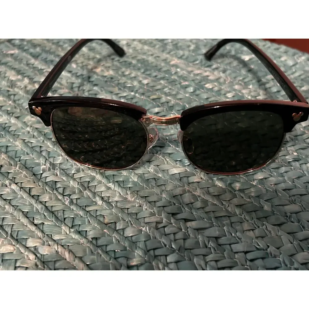 Disney Sunglasses with Maui Jim Hard Case Black Frame UV Protection